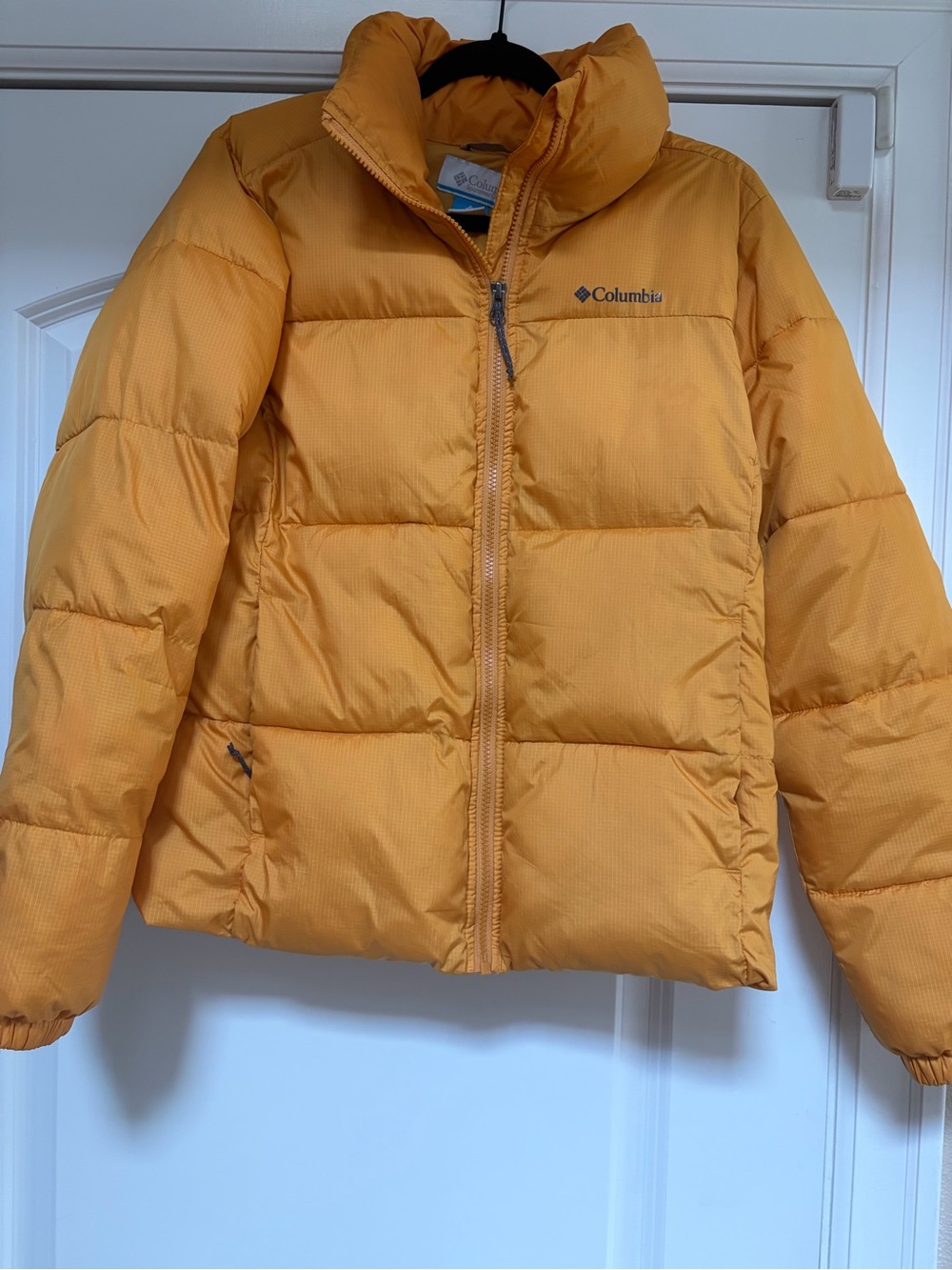 Columbia Women’s Sz M Puffect Puffer Jacket Mustard Water Resistant Winter Coat